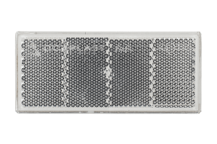 Téglalap alakú, öntapadós reflektor, FEHÉR UNITRAILER, 90x40 mm-es reflektorfény