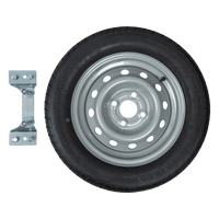 Pótkerék utánfutóhoz konzollal LINGLONG GUMIABRONCS 155/70 R13 75N UNITRAILER FELNI 4Jx13"H2 4x100 ET:30