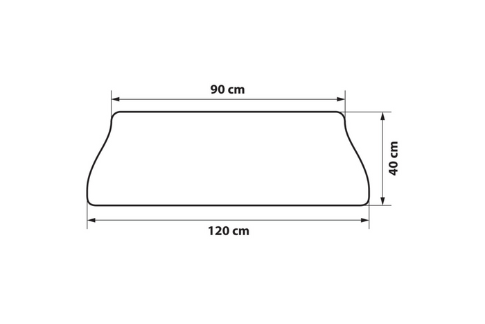 Hátsó lökhárító védőszőnyeg LAMP csomagtartó borítás 120x40cm