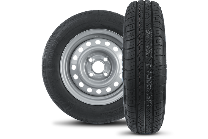 Két megerősített kerék szett pótkocsihoz LINGLONG GUMIK 165/80 R13C 96/94N UNITRAILER FELNIK 4.5Jx13"H2 5x112 ET:30