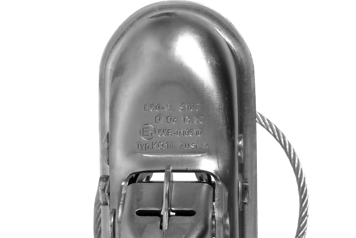 KNOTT KQ14-A+KZE7.5 gömbfejes vonóhorog 1400 kg-os pótkocsihoz V-típusú vonórúddal