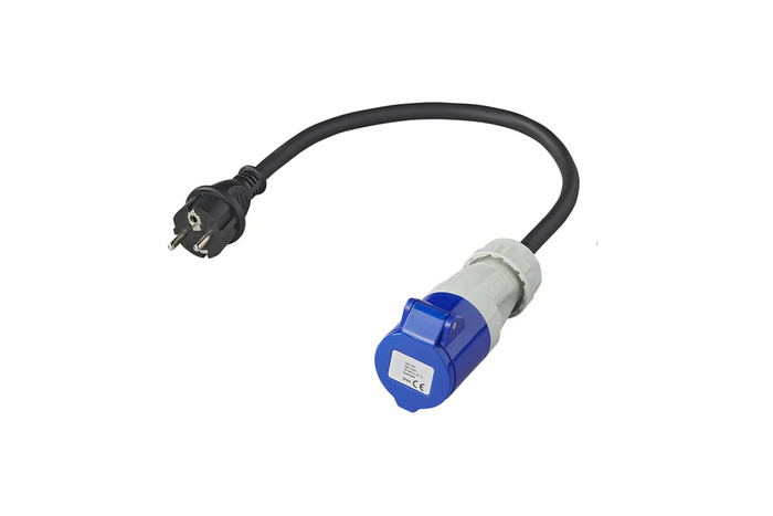 Adapter Schuko csatlakozódugóval és CEE aljzattal 16A 230V ProPlus 373526 kábel 40cm