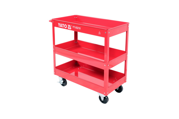 YATO YT-55210 3 szintes műhelykocsi, műhelyszekrény, 130kg, 79,5x79x37cm
