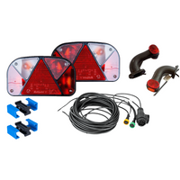 Lámpakészlet: ASPÖCK hátsó lámpák + ASPÖCK oldalsó helyzetjelző lámpák + MANTES 7m 13 tűs kábelköteg + gyorscsatlakozók