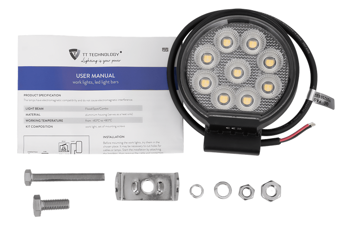 LED munkalámpa reflektor TT TECHNOLOGY TT.13337 36xLED 2880lm kerek