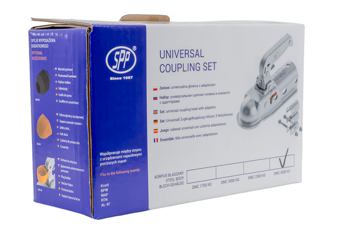 STEELPRESS BC-3000.1D-00-00+Z3 gömbfejű vonóhorog 3000 kg-os pótkocsihoz, 35-50 mm-es csővonórúddal