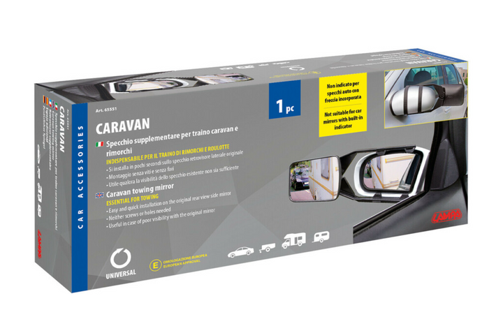 Utánfutó vontató tükör LAMP CARAVAN 150×110mm