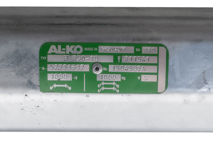 AL-KO COMPACT fékező tengely pótkocsihoz/szállítóhoz 1000kg 1220mm 1780mm 4x100