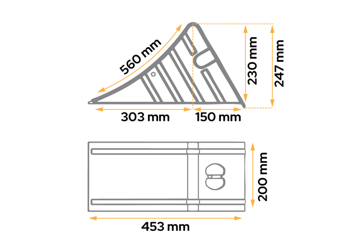 Kerékék rögzítőkonzollal AL-KO UK53 magasság: 247 mm