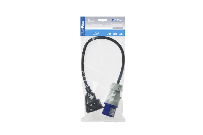 CEE dugóval és Schuko aljzattal ellátott adapter 16A 230V védőérintkezővel ProPlus 373530 40cm kábellel