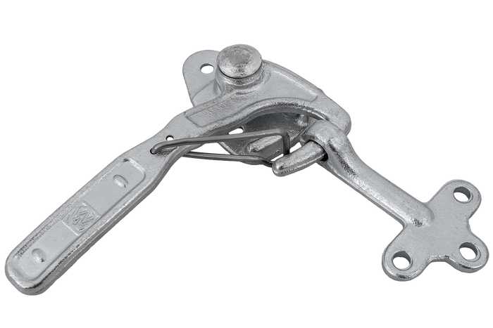 Jobb oldali vonóhorog WINTERHOFF WV 10-R + WVG 10-A csattal, komplett pótkocsi oldalsó zárral