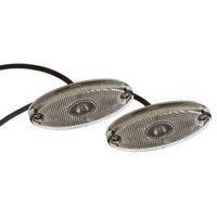 Két darabos ASPÖCK FLATPOINT II LED-es helyzetjelző lámpa szett, univerzális fehér