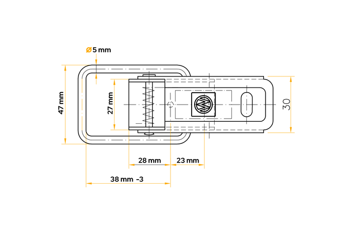 WINTERHOFF BV 60-1 pótkocsi oldalzár