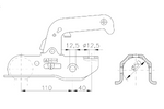 WINTERHOFF WW 220-RB gömbfejű vonóhorog 2200 kg-os pótkocsihoz, 50 mm-es csővonórúddal