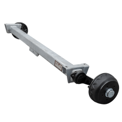 KNOTT VGB13 fékezett tengely pótkocsihoz/autószállítóhoz 1350kg 1400mm 1850mm 5x112