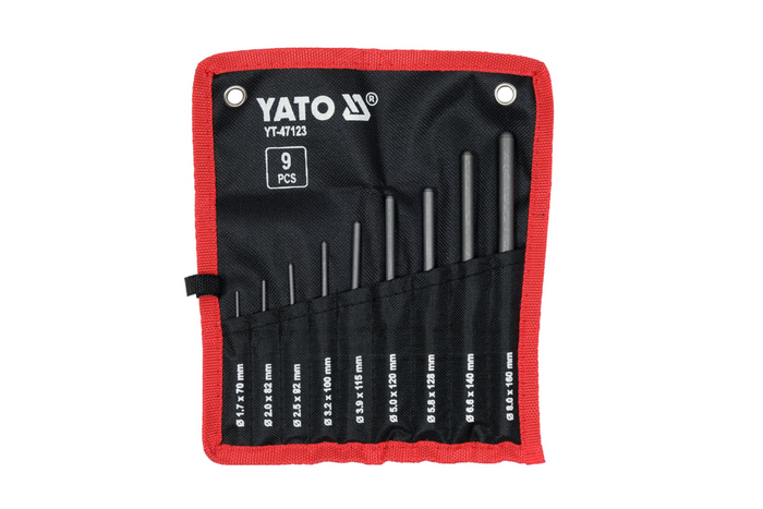 9 darabos párhuzamos gömb alakú lyukasztó készlet YATO YT-47123