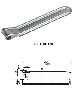 WINTERHOFF BSCH 10-320+BSCHG 10-17-A oldalsó zsanér fogantyúval, komplett pótkocsi oldalra szerelhető