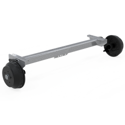 KNOTT VGB18MV fékezett tengely pótkocsihoz/autószállítóhoz 1800kg 1600mm 2070mm 5x112