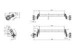 KNOTT VG7-L fékezetlen hajóutánfutó tengely 750kg 1094mm 1406mm 4x100