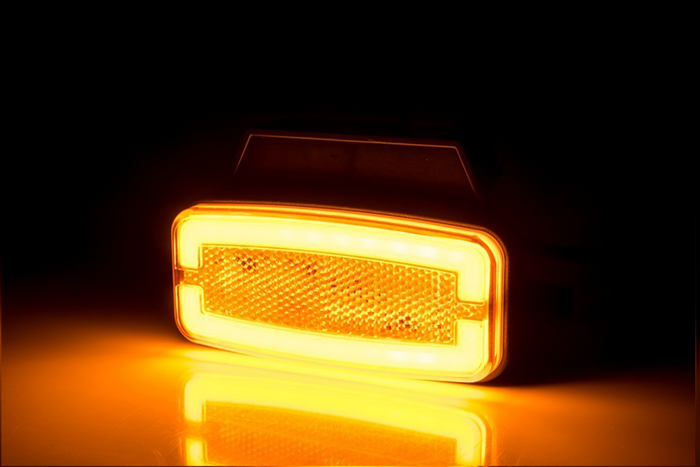 HORPOL LD 2765 LED-es helyzetjelző lámpa, narancssárga, univerzális, tartóval
