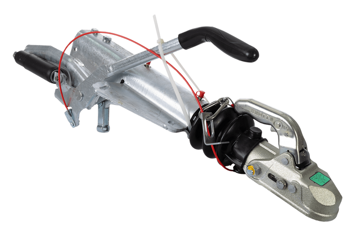 KNOTT KF27B ráfutószerkezet K27A vonóhoroggal 2700 kg-os pótkocsihoz V-típusú vonórúddal