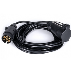KAMAR E1223 elektromos kábel 5m 12V dugó/aljzat 7PIN