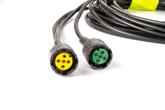 MANTES elektromos szerelés, utánfutó kábelköteg 5,2 m, 7 tűs csatlakozó, 2x5 tűs bajonettzár