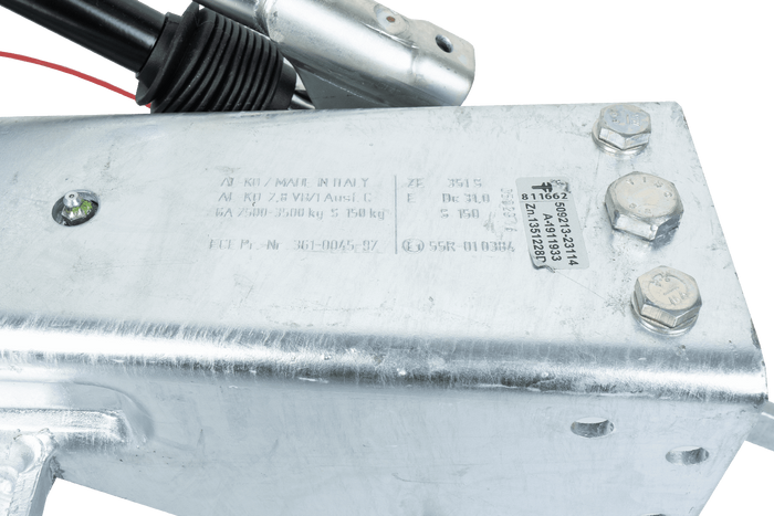AL-KO 2.8VB1 ráfutószerkezet AK351 vonóhoroggal 3500 kg-os pótkocsihoz V-típusú vonórúddal