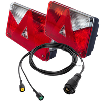 ASPÖCK MULTIPOINT V hátsó lámpák + MANTES 5m 13-tűs kábelköteg