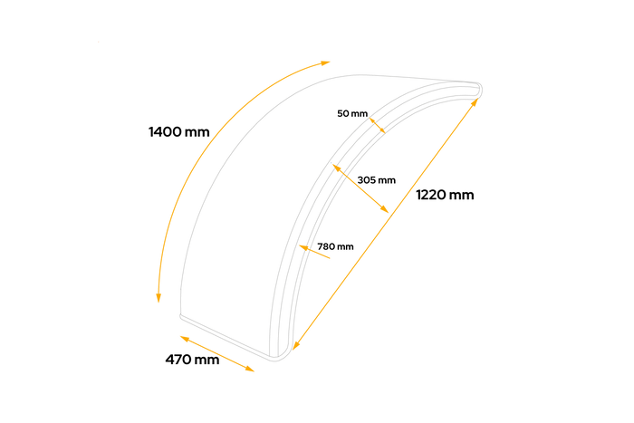 Sárvédő mezőgazdasági gépekhez 20-28" DOMAR T10135 kerékív 1220/470mm