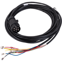 MANTES elektromos szerelési kábelköteg 4m-es 7 tűs dugóval, 6,3-as csatlakozókkal