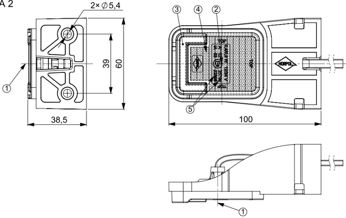 HORPOL LD 2732 LED univerzális helyzetjelző lámpa akasztóval