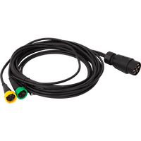 MANTES elektromos szerelés, utánfutó kábelköteg 5m, 7 tűs csatlakozó, 2x 5 tűs bajonettzár