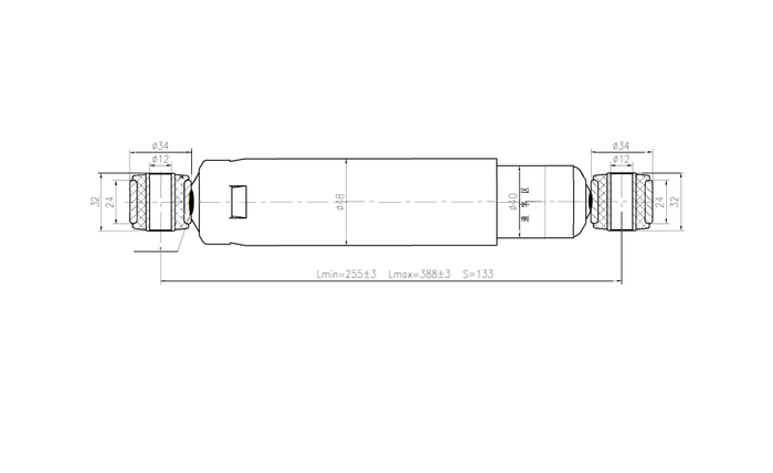 PIVEXIN hidraulikus lengéscsillapító pótkocsi tengelyekhez 4000-7500 kg-os tengelyekhez, egyes és tandem tengelyekhez