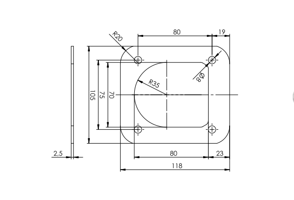 STEELPRESS PW-01 Padlóra rögzítő alátét, megerősítő lemez pótkocsi rakományának rögzítéséhez