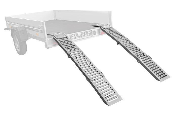 UNITRAILER ALR005 összecsukható rámpa acél felhajtórámpa pótkocsikhoz 200 cm 500 kg 2 darabos készlet