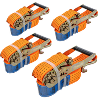 Négy darabos UNITRAILER 4m/50mm/5t szállítószalag-készlet feszítővel