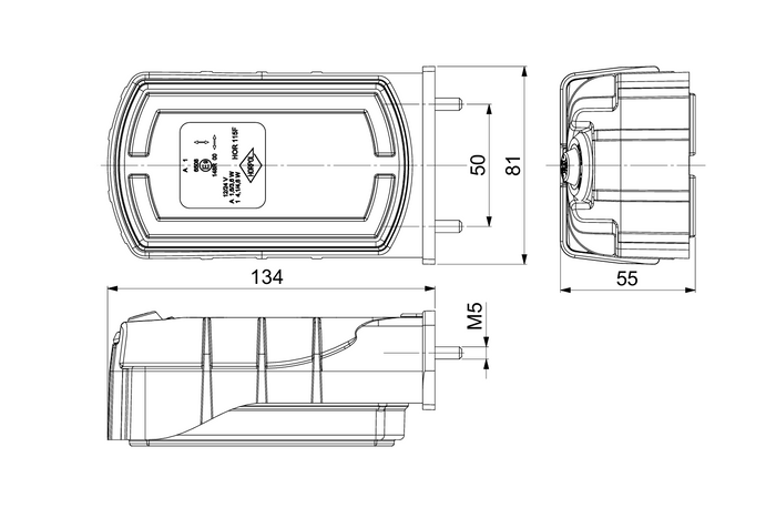 HORPOL CLEOfront LZD 2789/W1 LED első lámpa 3 funkció univerzális