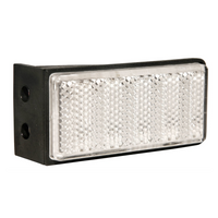 Téglalap alakú reflektor tartóval, fehér ASPOCK 76x34mm reflektor