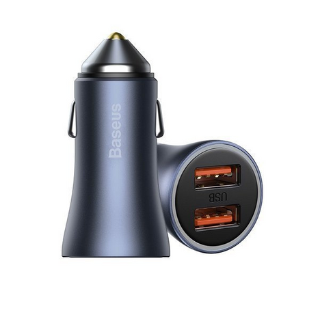 BASEUS Golden Pro 2xUSB 40W autós töltő szett + USB kábel