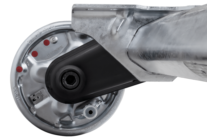 AL-KO COMPACT fékező tengely pótkocsihoz/szállítóhoz 1350kg 1400mm 1850mm 5x112