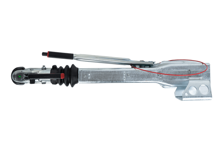 AL-KO 161S ráfutószerkezet AK161 vonóhoroggal 1600 kg-os pótkocsihoz, négyszögletes vonórúddal