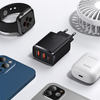 BASEUS Kompakt 2xUSB-A, USB-C fali töltő
