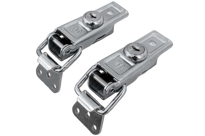 Oldalsó kampókészlet WINTERHOFF BVS 60-1 + BVSG 60-A rögzítőkkel, komplett pótkocsi oldalzár kulccsal