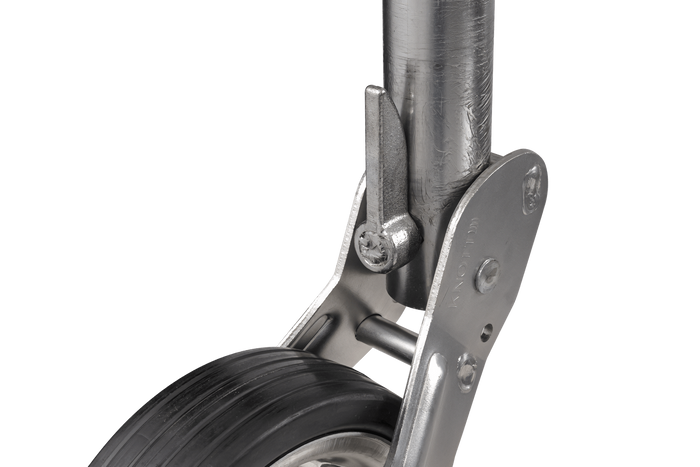 KNOTT ATK60 megerősített jockey kerék fogantyúval 350kg 60mm 785-1020mm