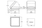 ProPlus 610900V01 lakókocsi tetőablak tetőszellőző 280x280mm