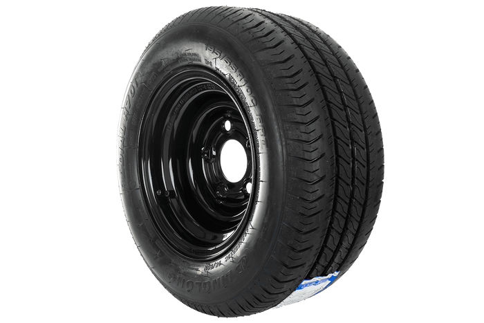 Megerősített pótkocsi kerék LINGLONG GUMIABRONCS 195/55 R10C 98/96N UNITRAILER FELNI fekete 6Jx10"H2 5x112 ET:-4
