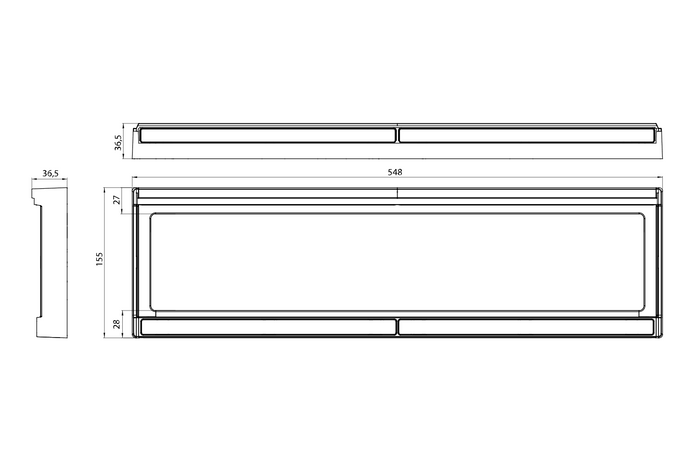 Rendszámtábla keret LED világítással WAŚ W253 2100 12/24V kábel 2m