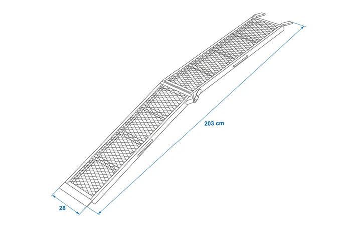 ProPlus 390094 összecsukható rámpa utánfutóhoz 203 cm 340 kg
