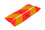 Matricák, fényvisszaverő matricák, rövid HERMON, nehézgépjármű-jelölő táblák, 565x132mm, bal+jobb